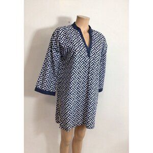 Cape Madras Tunic Top Womens Medium